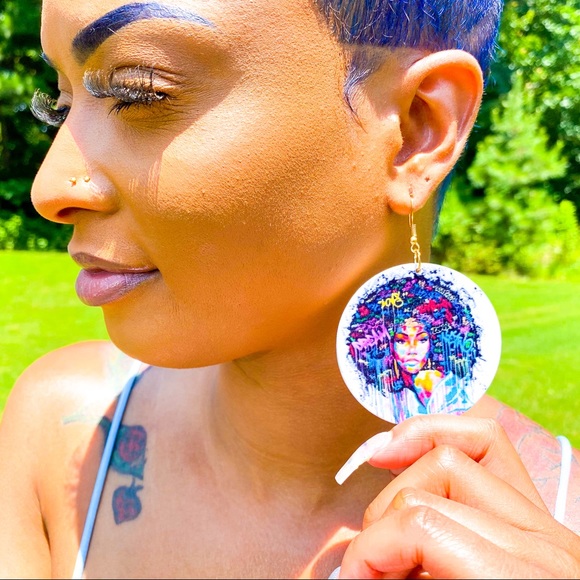 COPY - Get 6 pair Statement Hoop Earrings HBCU Melanin - Picture 9 of 12